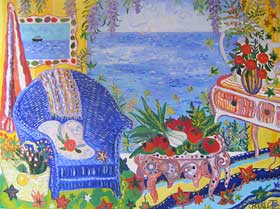 Bastide bleue   130x197